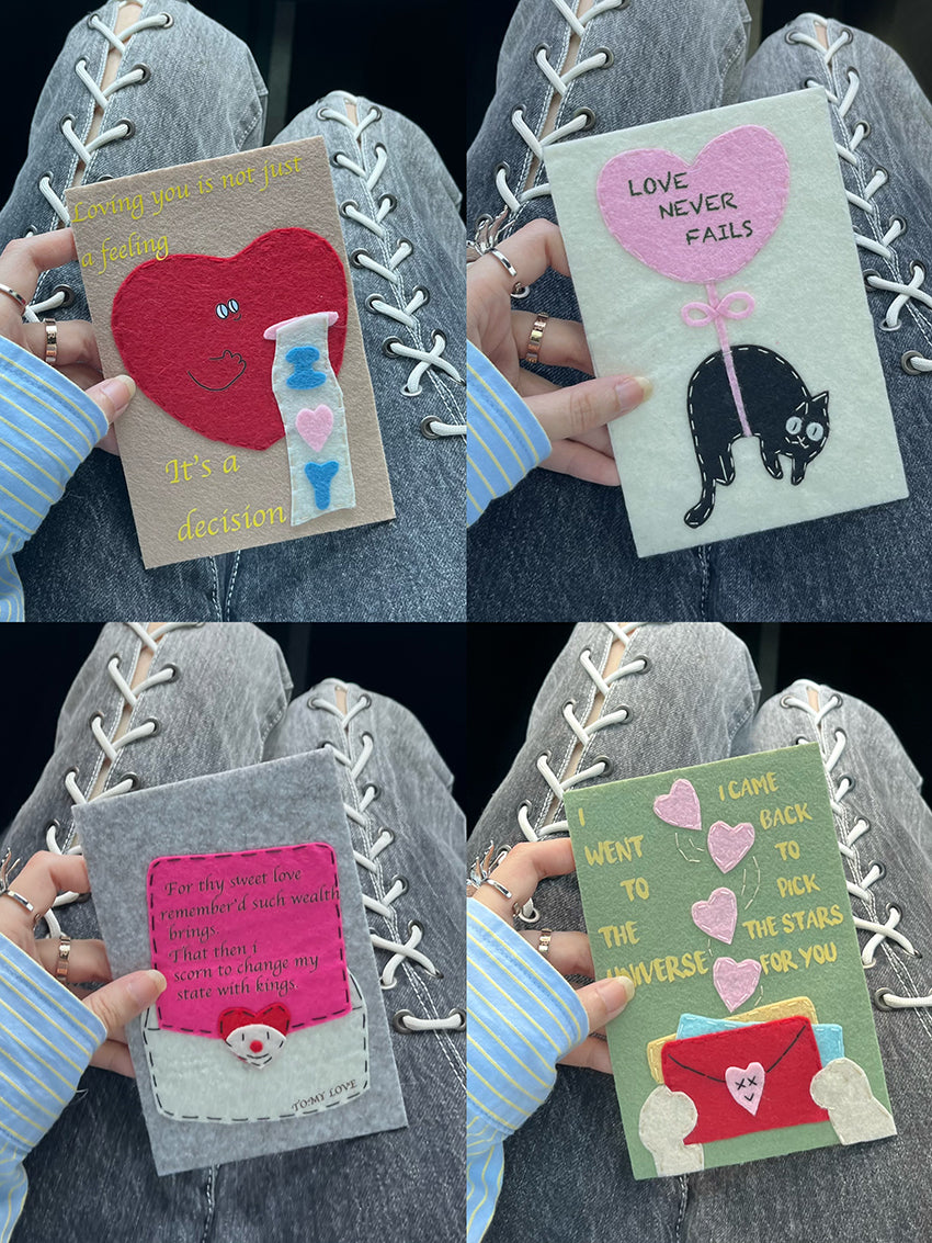 Handmade Fabric Thank You Card