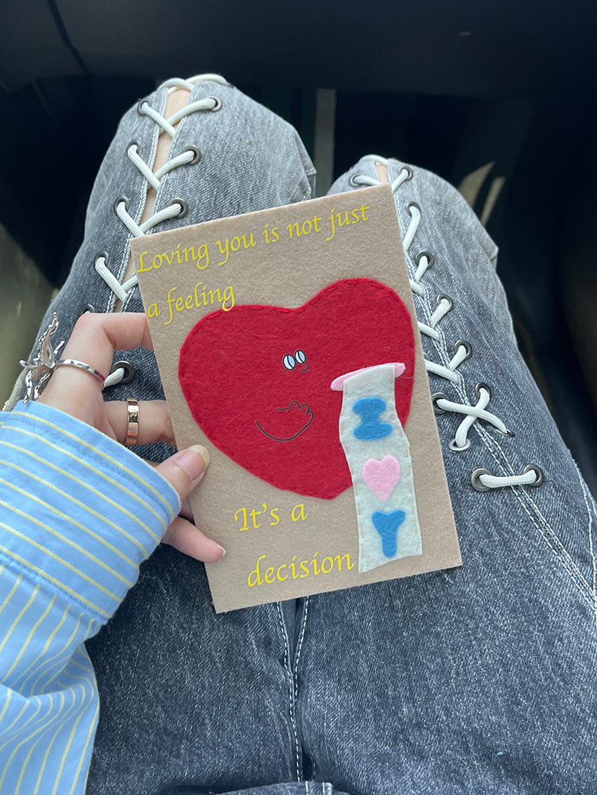 Handmade Fabric Thank You Card