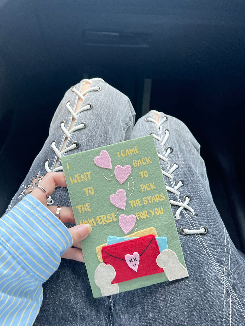 Handmade Fabric Thank You Card