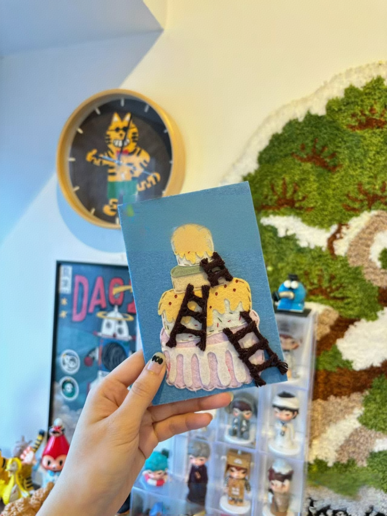 Handmade Fabric Birthday Card