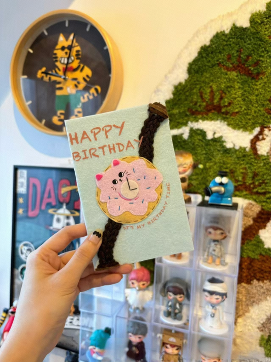 Handmade Fabric Birthday Card