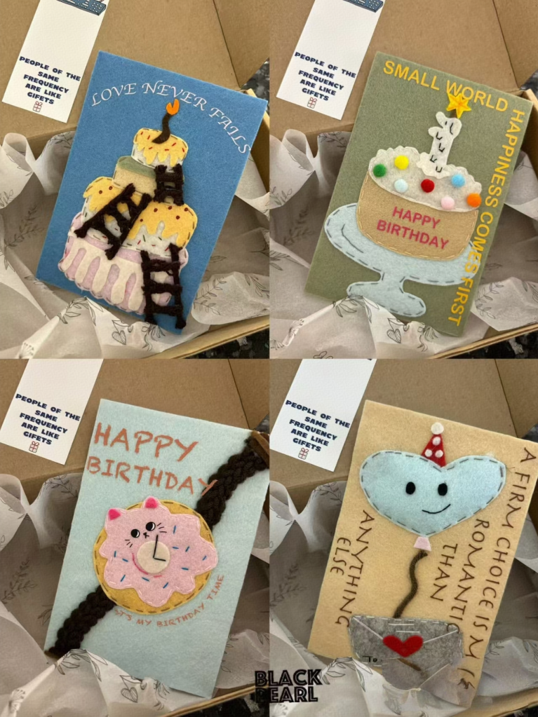 Handmade Fabric Birthday Card