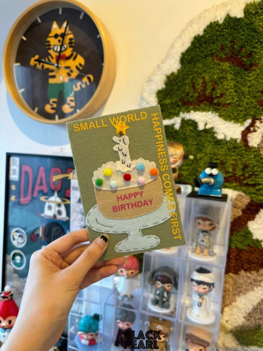 Handmade Fabric Birthday Card