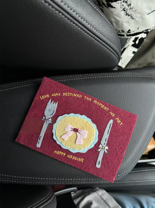 Handmade Fabric Birthday Card