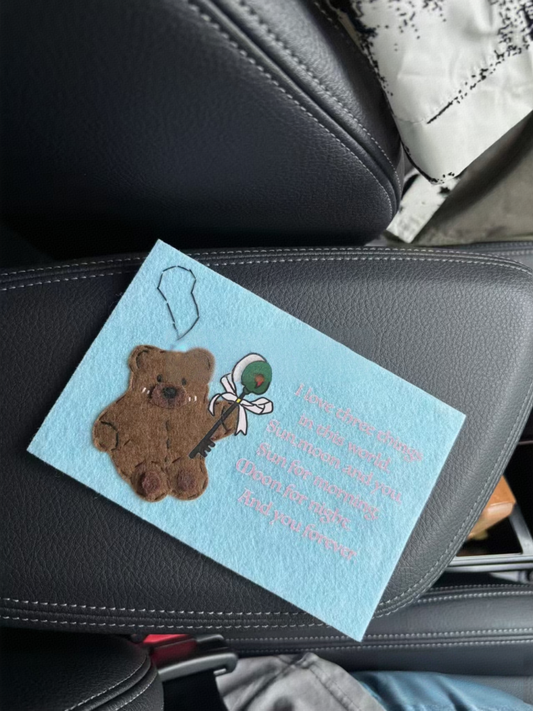 Handmade Fabric Birthday Card