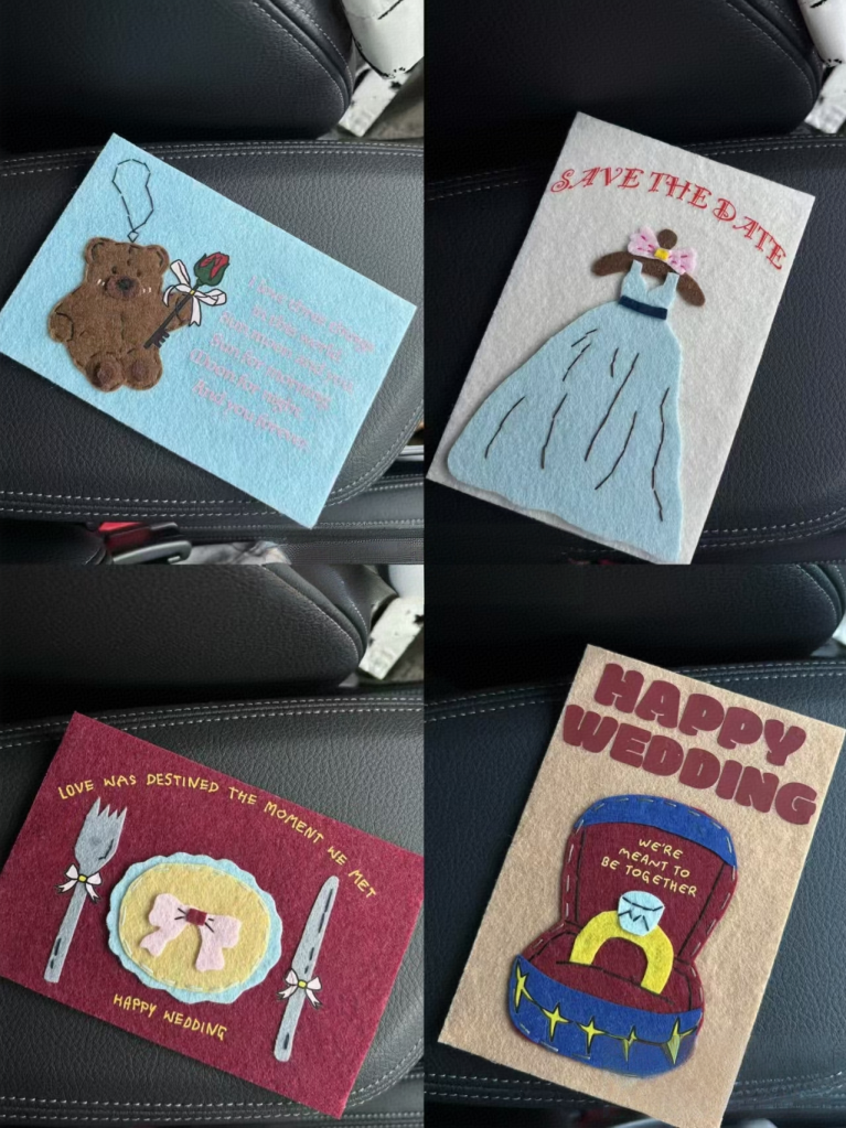 Handmade Fabric Birthday Card