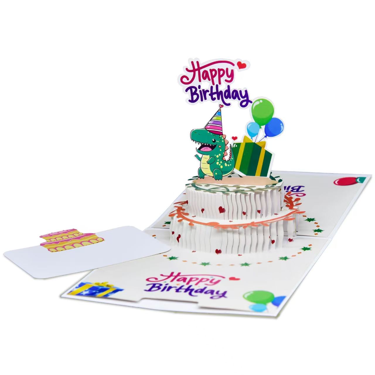 D Pop-Up Birthday Cake Card – Animated Layered Greeting Card with Sparkle & Candles