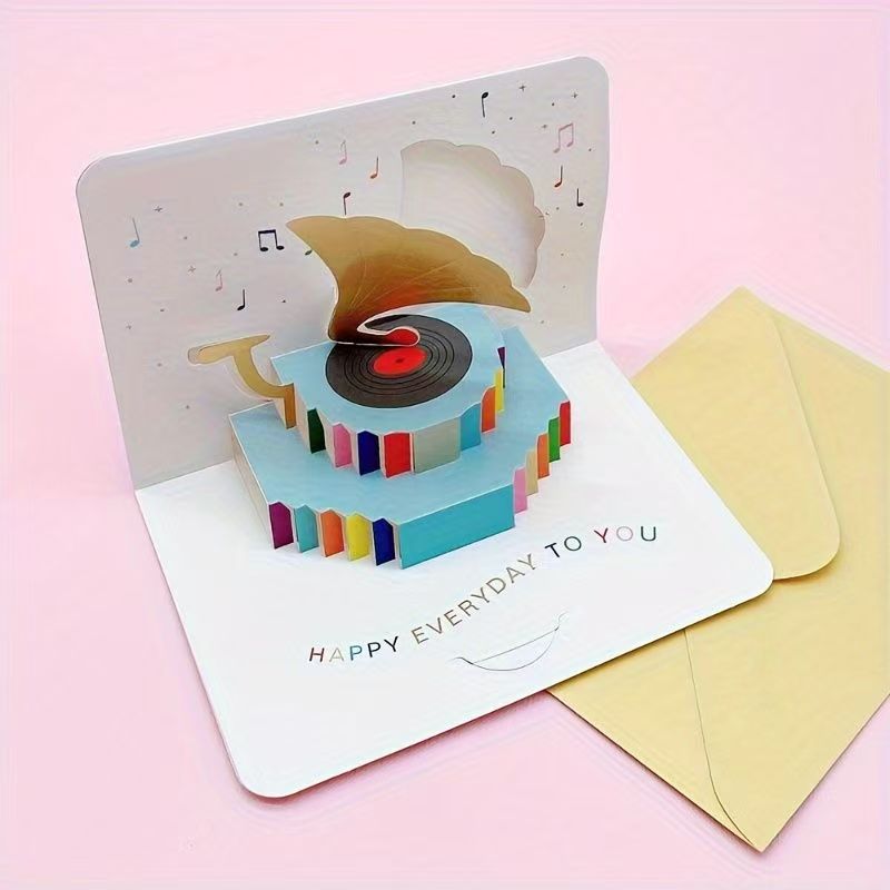 Birthday/Holiday/Thank You Card | Original Illustration with Envelope & Gift Box