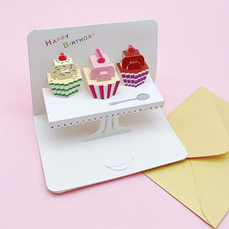 Birthday/Holiday/Thank You Card | Original Illustration with Envelope & Gift Box