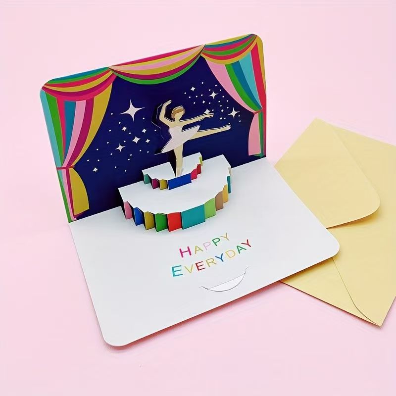 Birthday/Holiday/Thank You Card | Original Illustration with Envelope & Gift Box