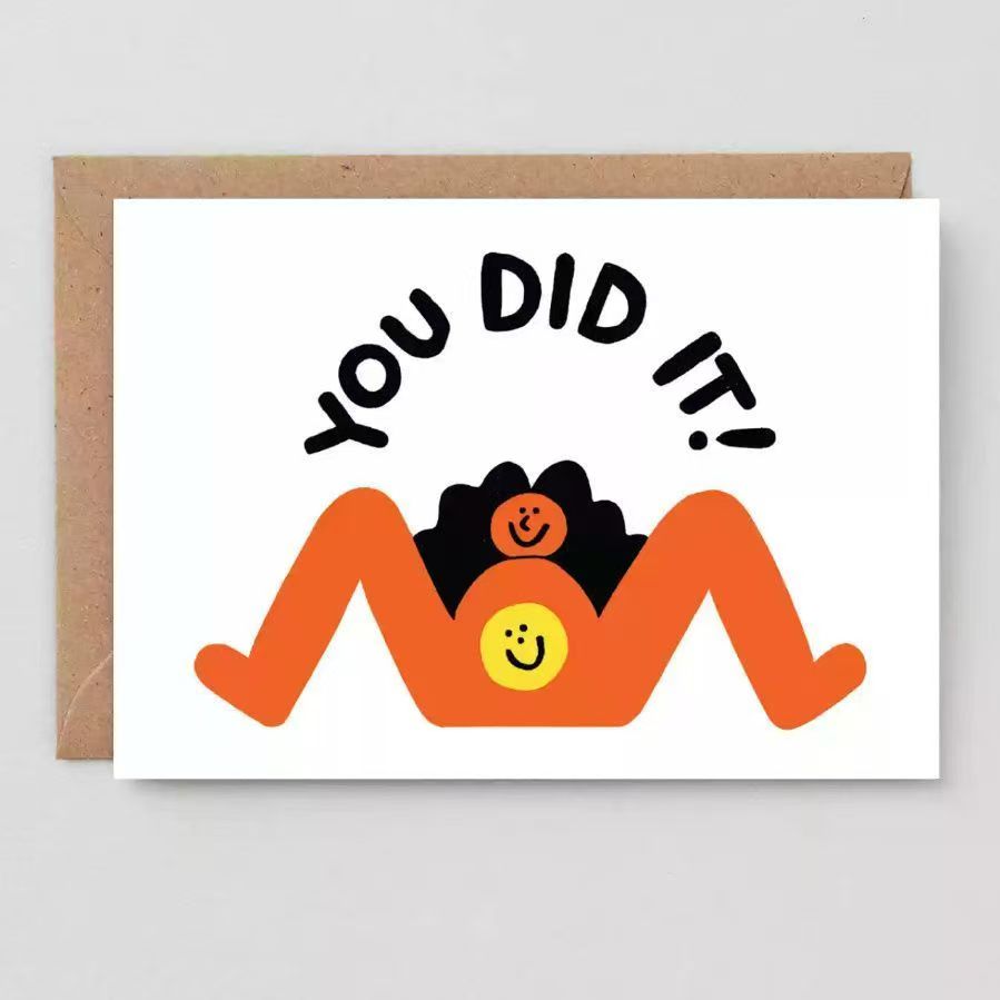 Minimalist Birthday Greeting Card with Envelope – Blank Note Card for Family & Friends