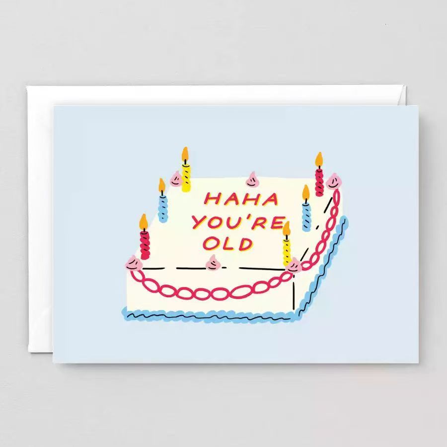 Minimalist Birthday Greeting Card with Envelope – Blank Note Card for Family & Friends