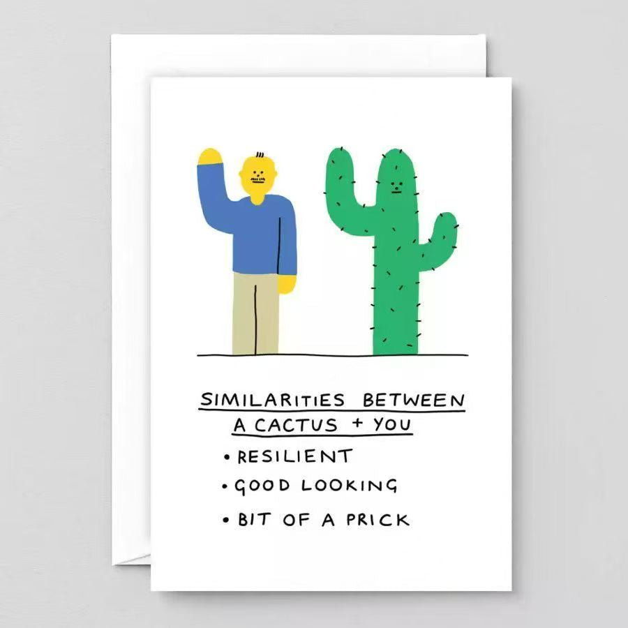 Minimalist Birthday Greeting Card with Envelope – Blank Note Card for Family & Friends