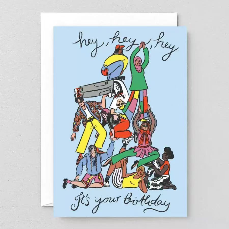 Minimalist Birthday Greeting Card with Envelope – Blank Note Card for Family & Friends