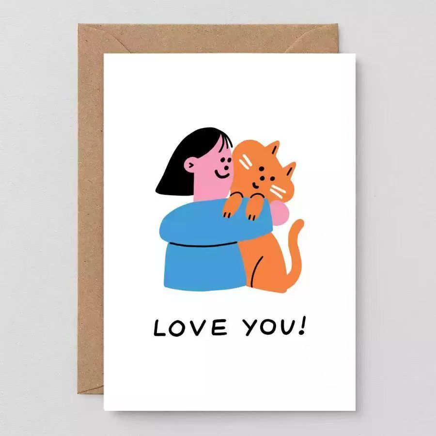 Minimalist Birthday Greeting Card with Envelope – Blank Note Card for Family & Friends