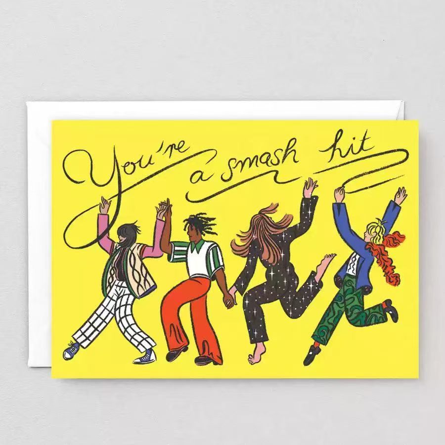 Minimalist Birthday Greeting Card with Envelope – Blank Note Card for Family & Friends