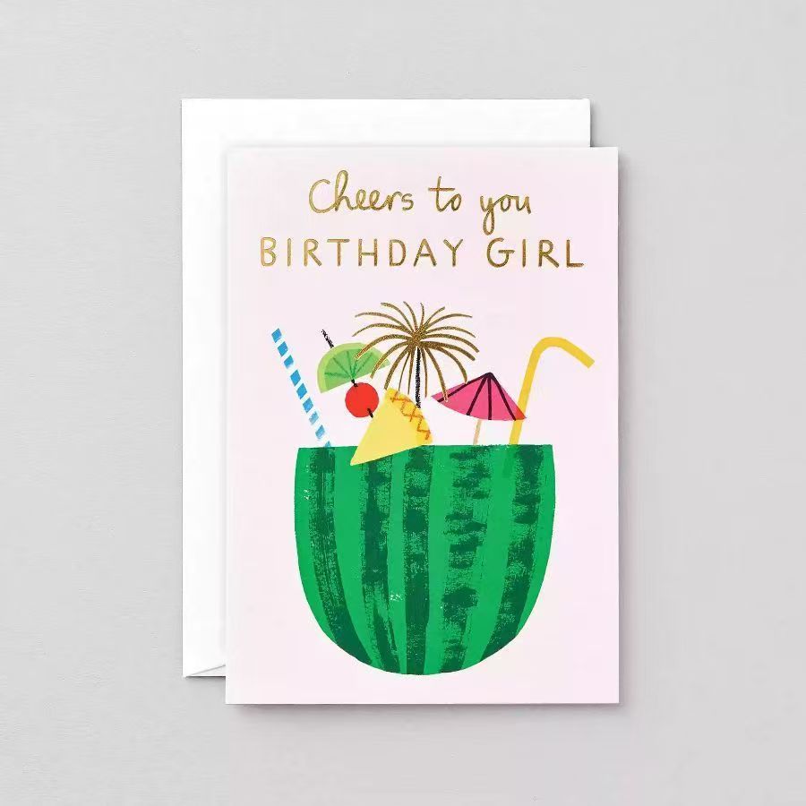 Minimalist Birthday Greeting Card with Envelope – Blank Note Card for Family & Friends