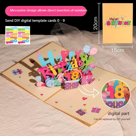 Mechanical & Novelty Greeting Cards – 3D Pop-Up Airplane, Train & Birthday Surprise Cards