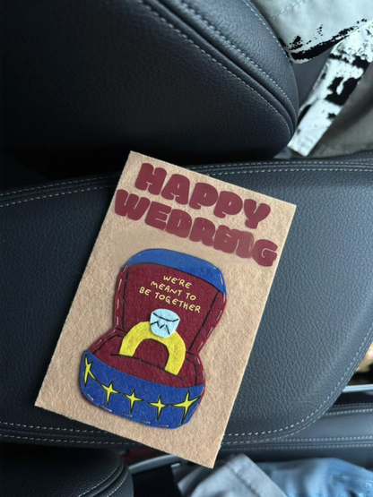 Handmade Fabric Birthday Card