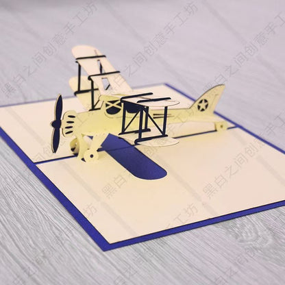 Mechanical & Novelty Greeting Cards – 3D Pop-Up Airplane, Train & Birthday Surprise Cards