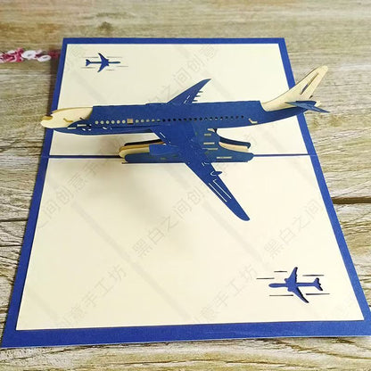 Mechanical & Novelty Greeting Cards – 3D Pop-Up Airplane, Train & Birthday Surprise Cards