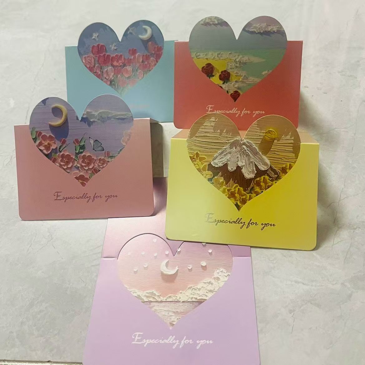 Birthday Card/Thank You Card/Romantic Postcard Set - Handwritten-Style Creative Design with Warm Messages, Holiday Greeting Cards