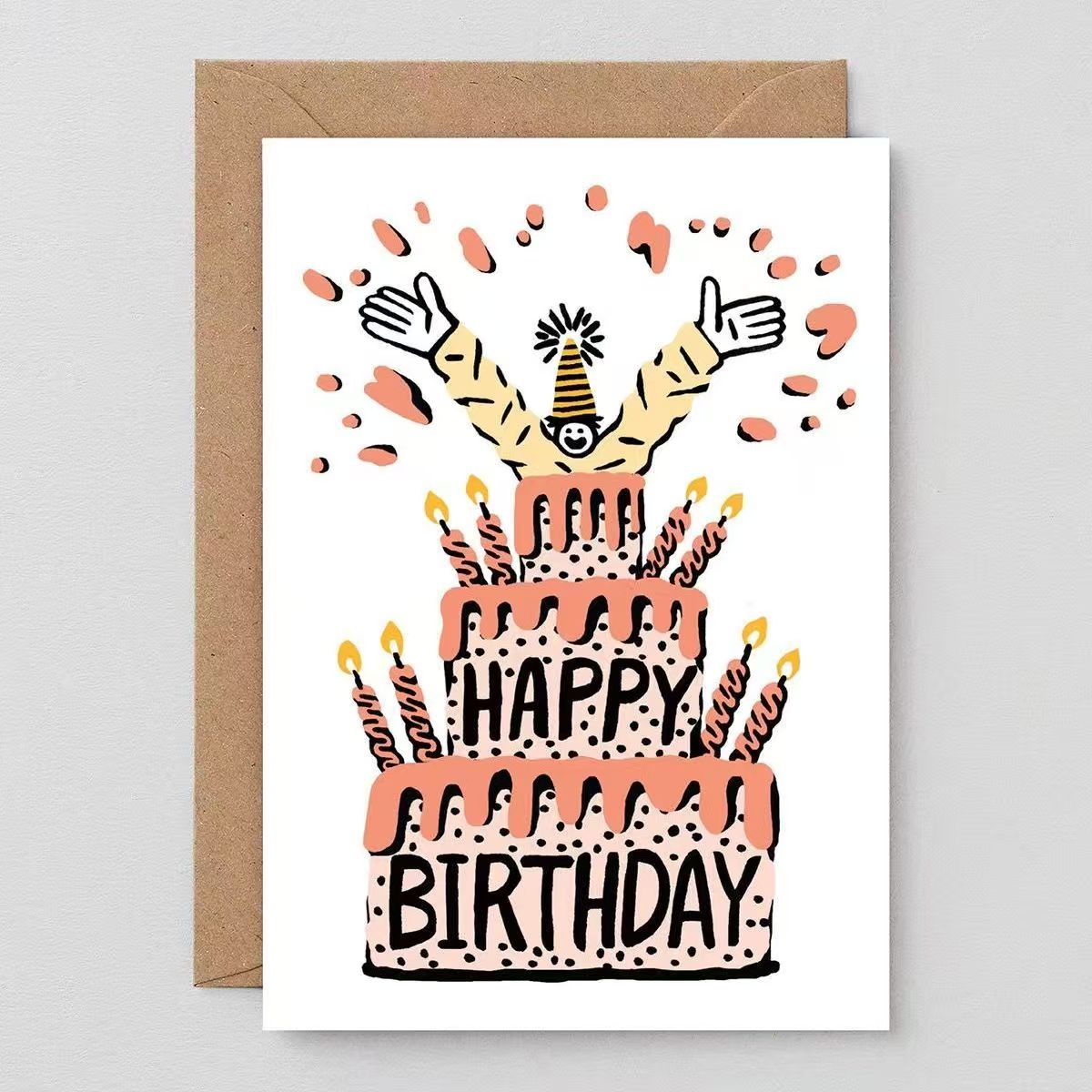Minimalist Birthday & Thank You Card Combo – Heartfelt Message Paper Cards with Envelopes